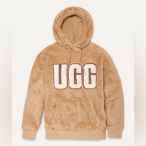 UGG LOYRA UGGFLUFF LOGO HOODIE - Picture 1 of 2